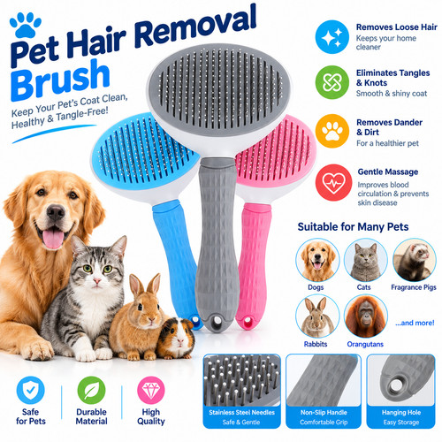 Pet slicker brush dog cat - dog,