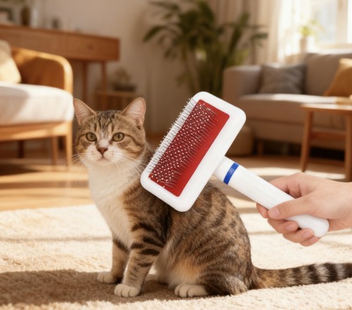 Pet grooming slicker brush
