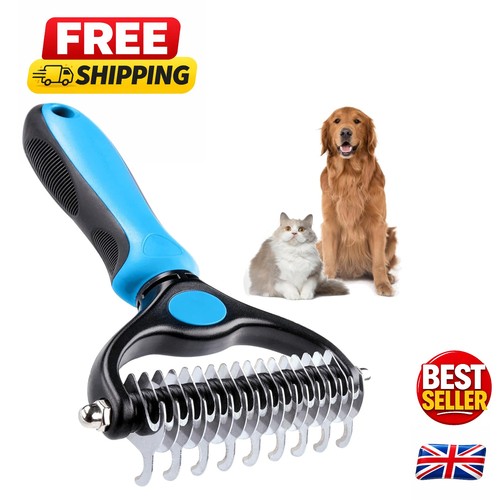 Blue pet grooming brush - blue,